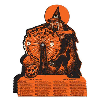 Vintage Witch Spin Fortune Game Centerpiece