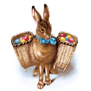 Easter Rabbit - Holiday Sticker Box