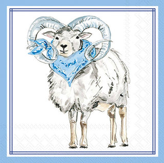 Paper Cocktail Napkins 20 Ct Blue Ram Hometown Pride