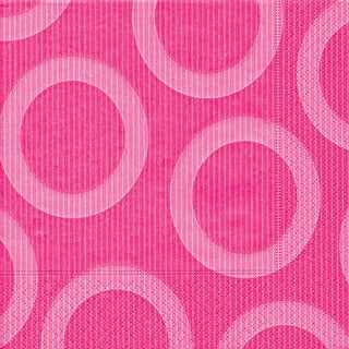 Beverage Napkins, Contemporary Circle Dots, Hot Pink