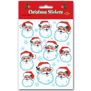 Santa Face Stickers (4 sheets/pkg)