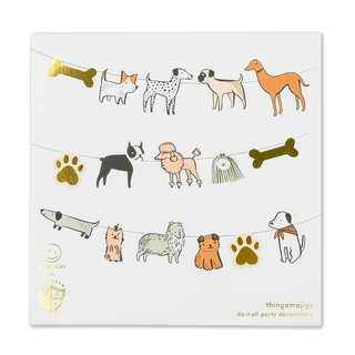 Bow Wow Thingamajigs Dog Party Banner- 16 Piece