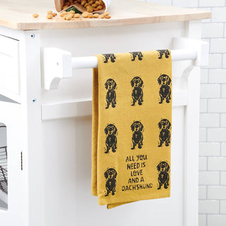 Love And A Dachshund Kitchen Towel