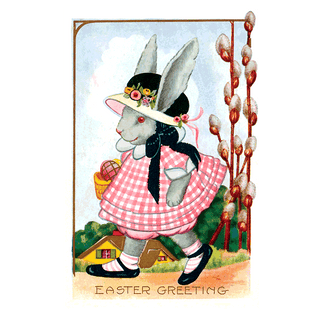 Easter Rabbit - Holiday Sticker Box