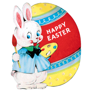 Easter Rabbit - Holiday Sticker Box