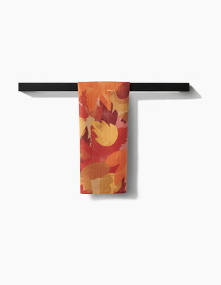 Watercolor Fallen Leaves Tea Towel