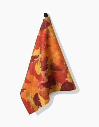 Watercolor Fallen Leaves Tea Towel