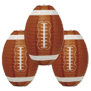 Football Paper Lanterns, 3 Pack