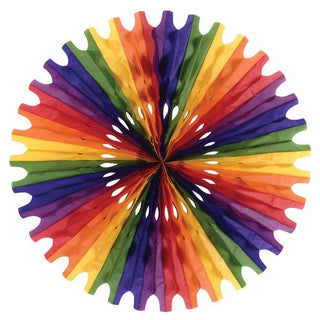 Tissue Paper Rainbow Fan Hanging Decoration