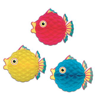 Honeycomb Tissue Tropical Bubble Fish Hanging Decorations