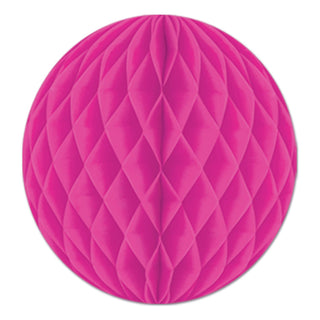 Honeycomb Tissue Ball, 12" Hot Pink