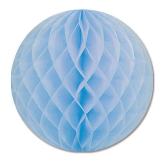 Honeycomb Tissue Ball, 12" Light Blue