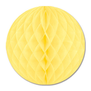 Honeycomb Tissue Ball, 12" Light Yellow