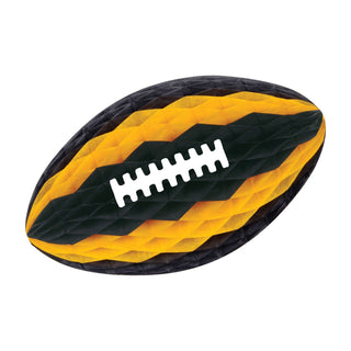 Honeycomb Tissue Football 12" Gold and Black