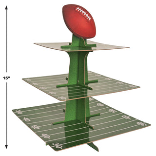 Football Field Cupcake Stand, Three Tier