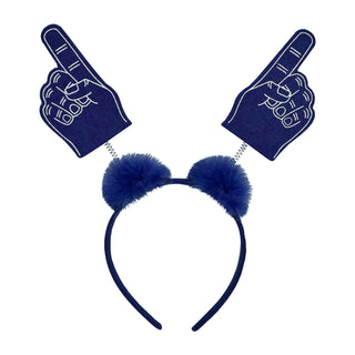 Headband, #1 Hand with Marabou, Blue