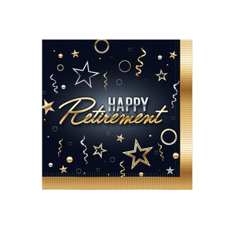 Beverage Cocktail Napkins, Happy Retirement