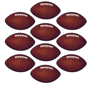 Football cutouts, Diecuts, 10 pieces