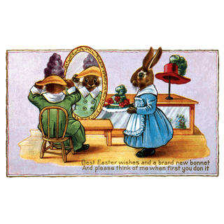 Easter Rabbit - Holiday Sticker Box