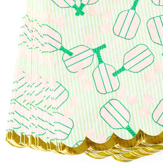 Pickleball Stripe Paper Guest Towel Packs