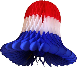 Honeycomb Tissue Bell, 12" Red White Blue Bell