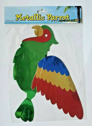 12' Metallic Hanging Parrot