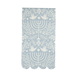 Floral Menorah Dinner Napkin