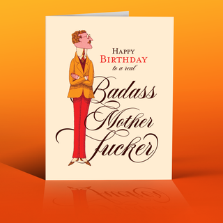 MOFO DANDY REAL BADASS  birthday card