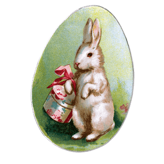 Easter Rabbit - Holiday Sticker Box