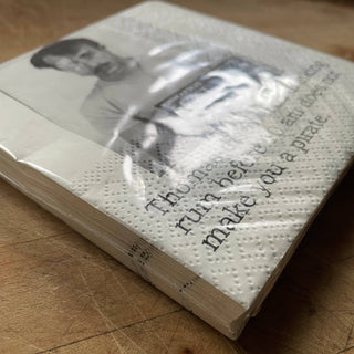 Cocktail Napkins, Thomas discovered that drinking