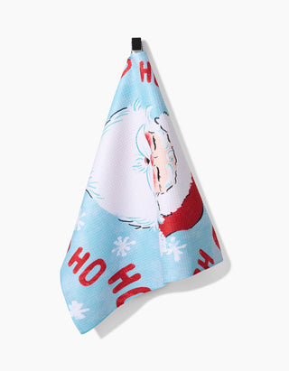 Kitchen Tea Towel Merry Santa Claus
