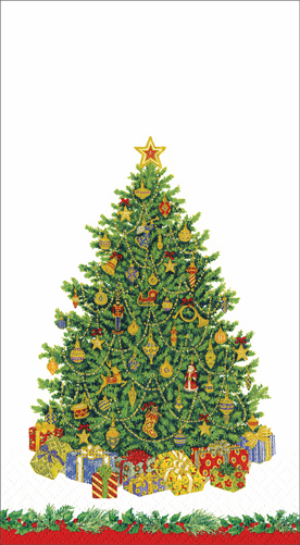 Guest Towel Napkins, Caspari Christmas Tree