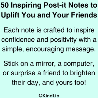 50 Self Affirmation Sticky Notes | Encouraging Gift Set