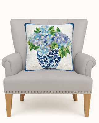Rhapsody In Blue II Hook Pillow - Sally Eckman Roberts