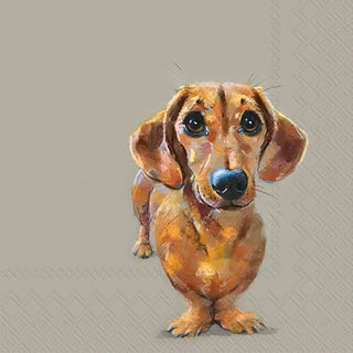 Paper Lunch Napkins Set/20 Dachshund Dog