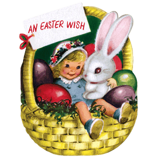 Easter Rabbit - Holiday Sticker Box