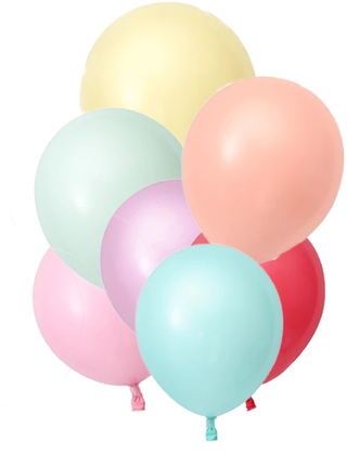Latex Party Balloons, Assortment Pastel Colors, 12in, 10ct