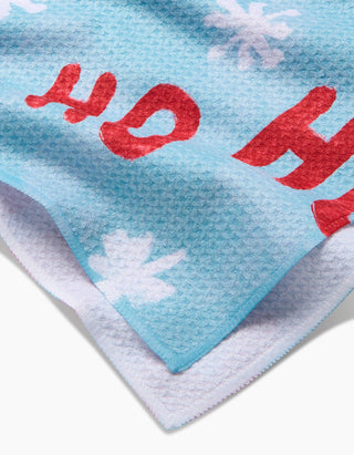 Kitchen Tea Towel Merry Santa Claus