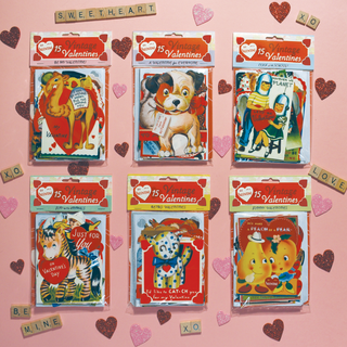 Vintage Valentines Cards, Pack of 15