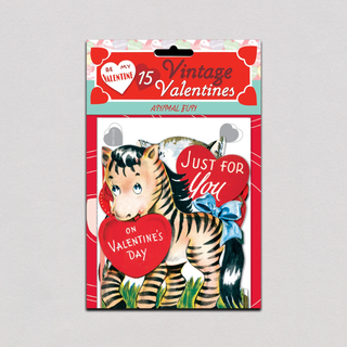 Vintage Valentines Cards, Pack of 15