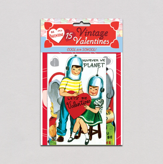 Vintage Valentines Cards, Pack of 15