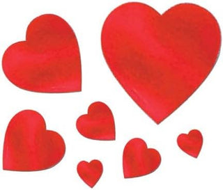 40 Foil Heart Cutouts - Table Scatter